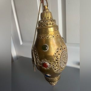 Antique Persian Repoussé‎ Metal Lantern